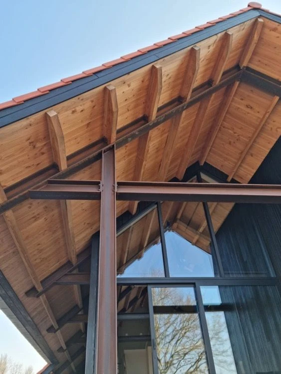 Roof framing detail for structural engineering documentation