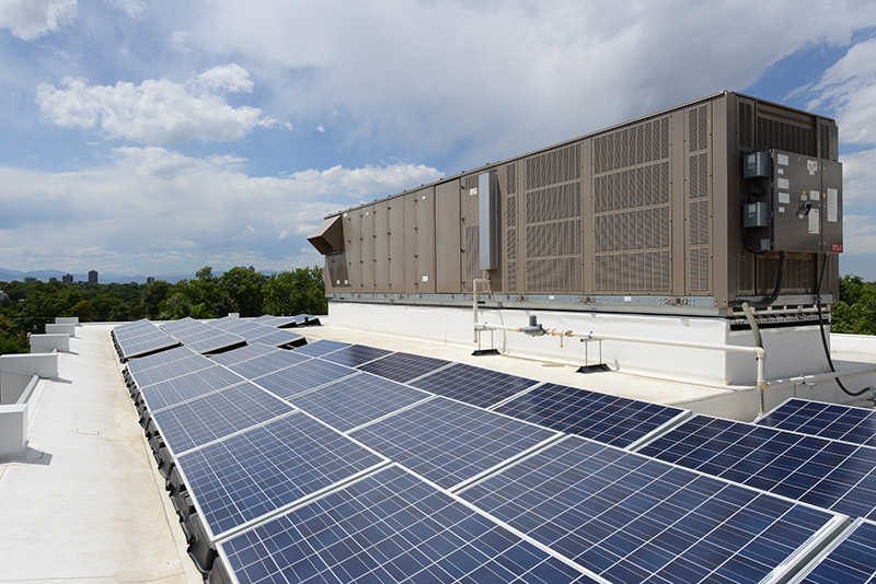 Rooftop solar coordinated with mechanical systems